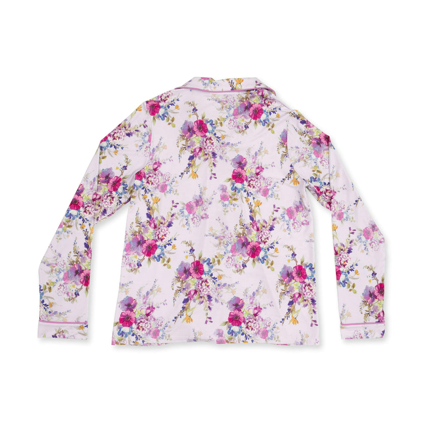 Dahlia Floral - Adult Long Sleeve Coat Style and Pant with Pockets