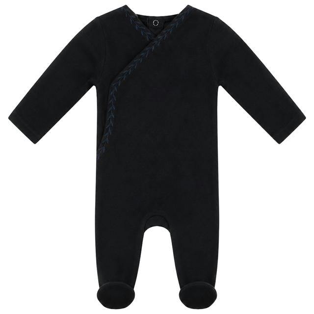 Footie With Leaves Stitch