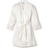 Women's Silk Lace Robe in White