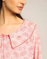 Blush Ruffle Pajama Top