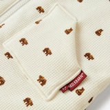 Honey Reversible Waffle Knit Hooded Jacket