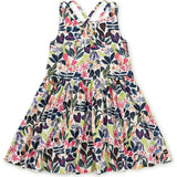 Strappy Back Skirted Dress, Green