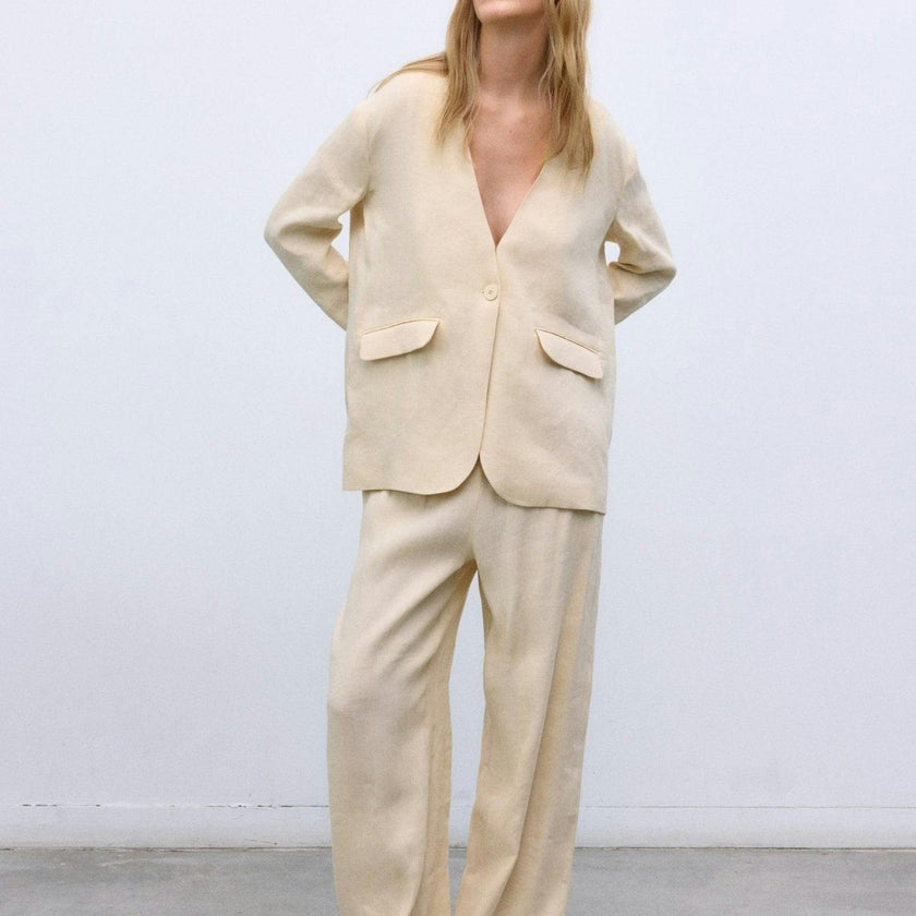 Luz Woman Pant Ecru