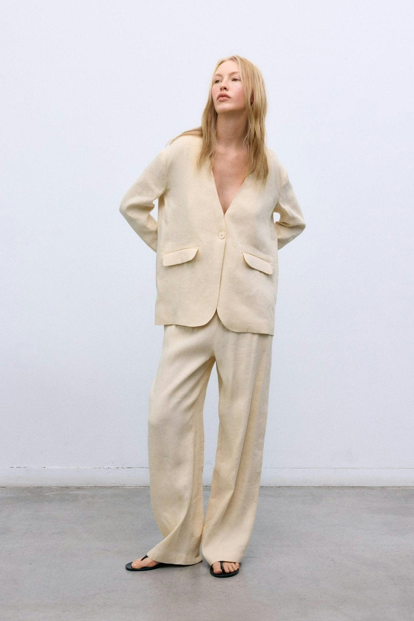 Luz Woman Pant Ecru