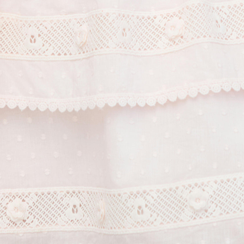 The Meena Skirt - Powder Pink Swiss Dot
