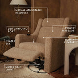 Babyletto Kiwi Deluxe Power Recliner and Swivel Glider with Heat and Massage