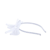 White Sheer Bow Headband
