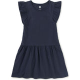 Pom-Pom Flutter Dress, Black