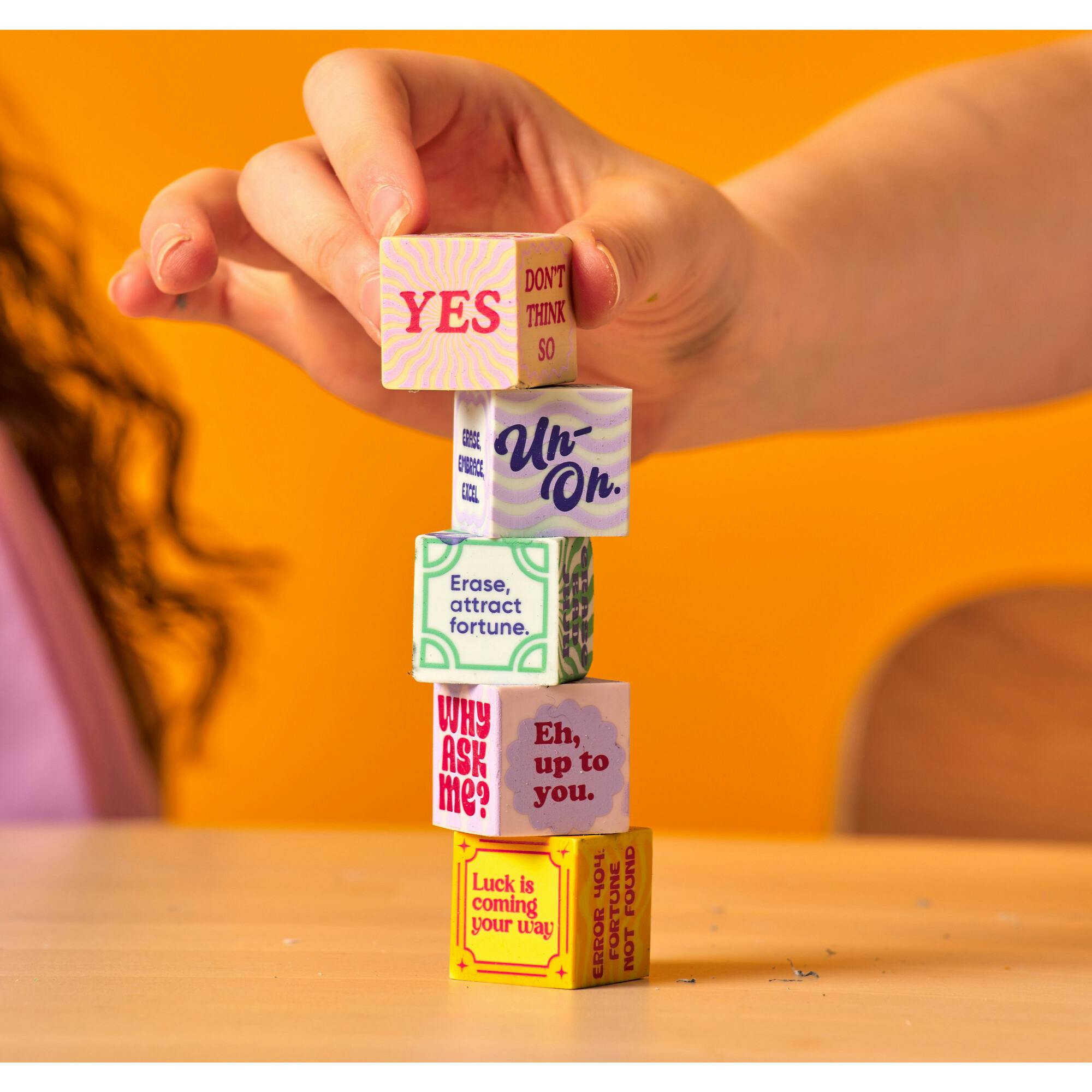 Feeling Lucky Dice Erasers - Set of 5
