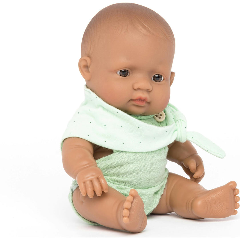 8 1/4'' Dressed Hispanic Baby Doll Boy