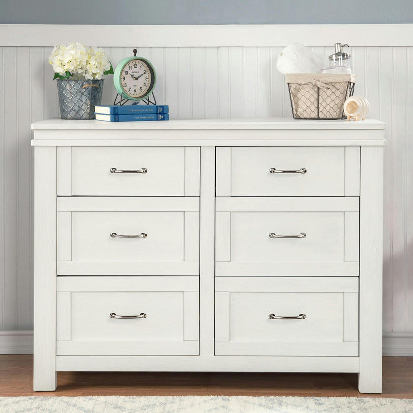 Wesley Farmhouse 6-Drawer Assembled Double Dresser