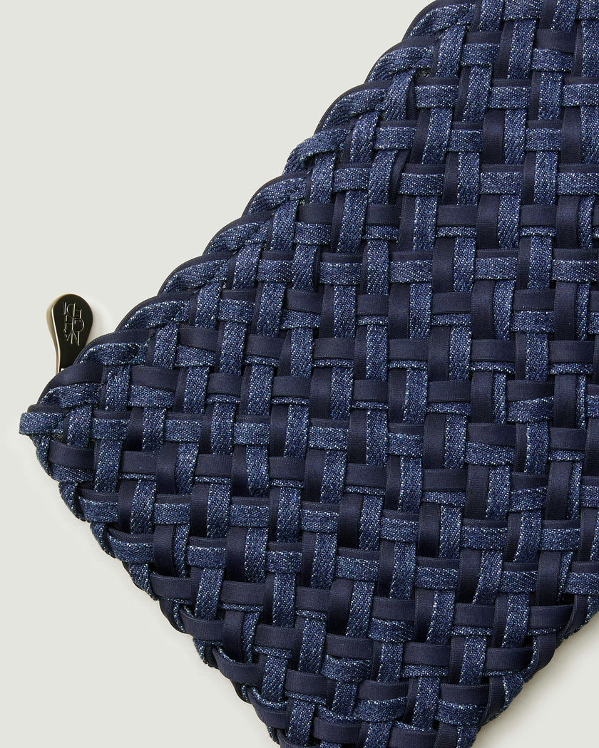 St. Barths Medium Tote Double Weave Denim | Indigo