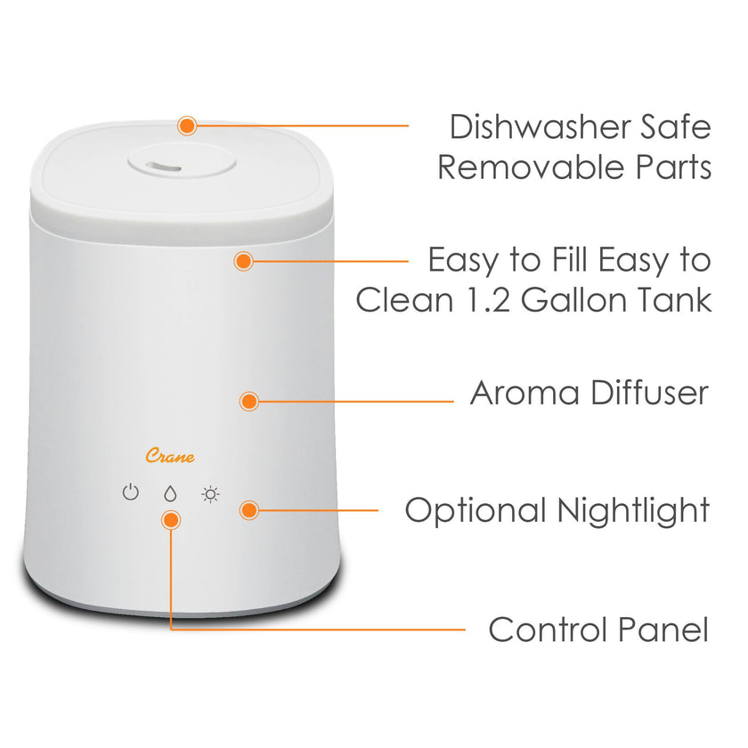 1.2 Gal. Cool Mist Top Fill Humidifier & Aroma Diffuser for Medium to Large Rooms