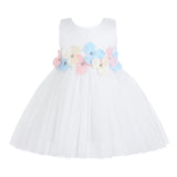 White Elarisse Floral Waist Dress