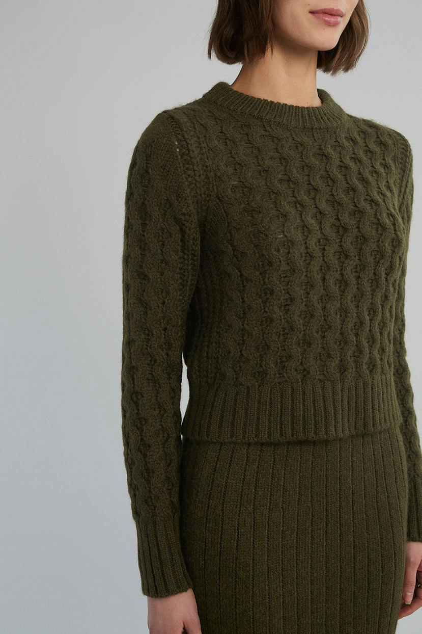 AMARA SWEATER | DARK OLIVE