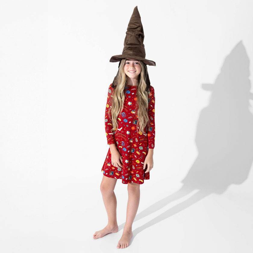 Hogwarts Express Bamboo Girls' Long Sleeve Dress