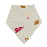 Football Print Baby Rib Bandana Bib