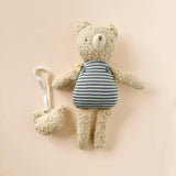 Henry Bear Plush Toy Lovey and Pacifier Clip Set - Bee