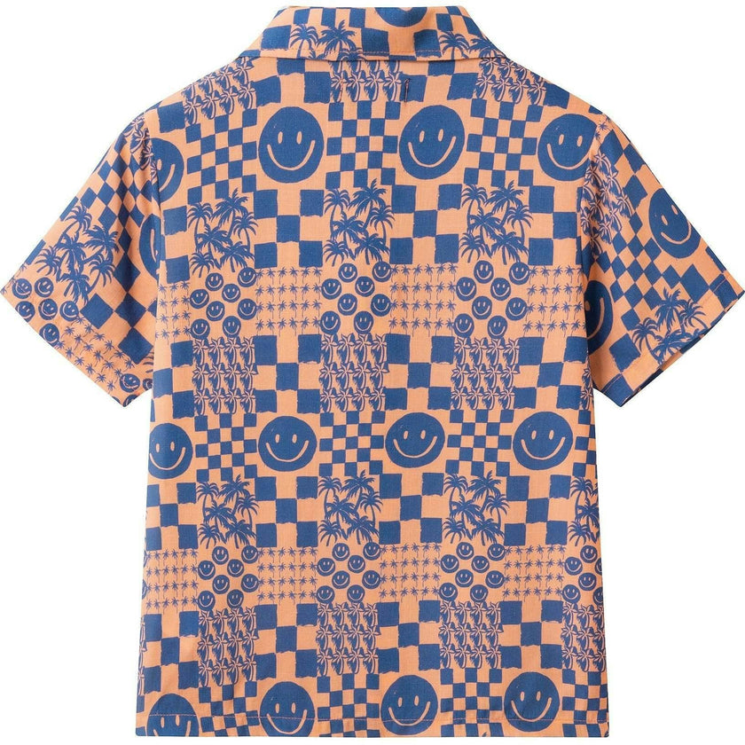 Boys Synthetic Viscose Matching Set | Geometric Smiley