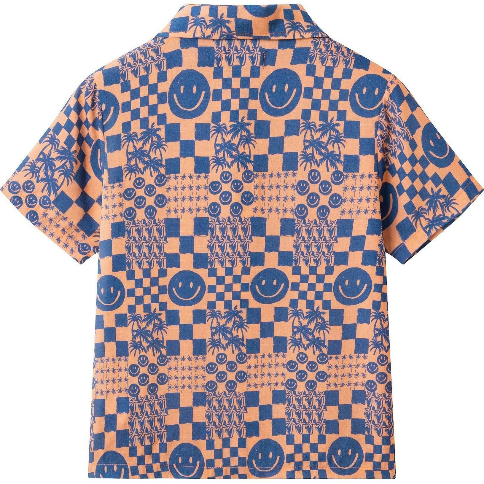 Boys Synthetic Viscose Matching Set | Geometric Smiley