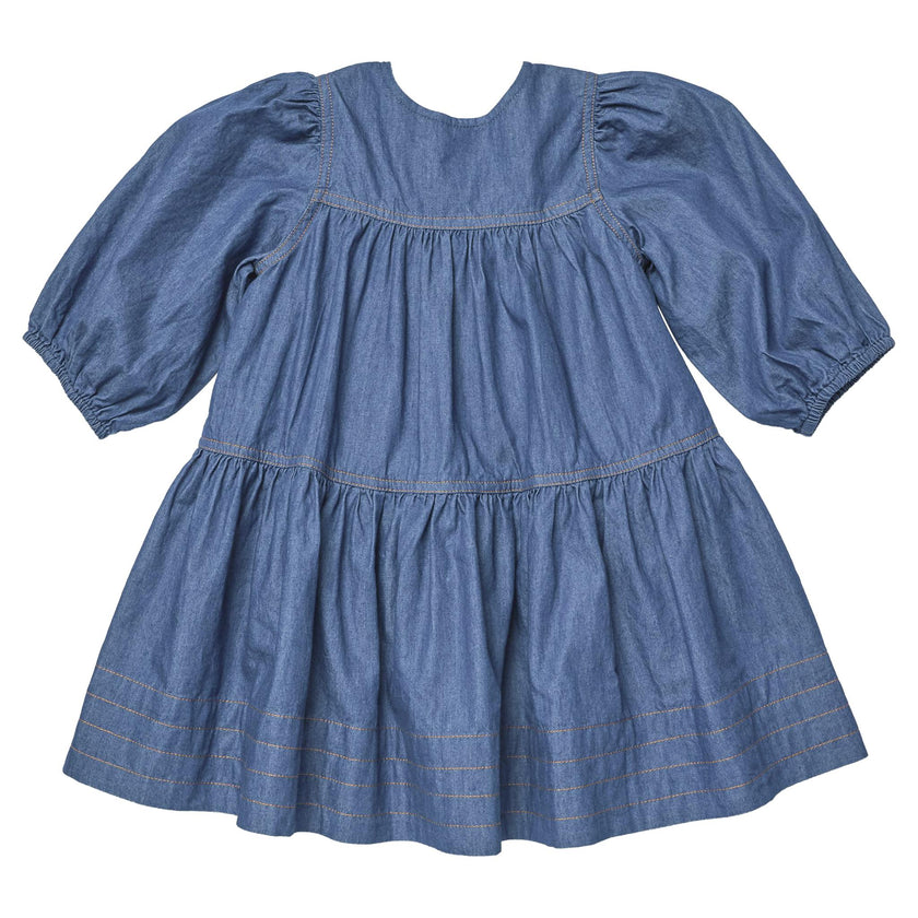 Girls Sawyer Dress - Chambray