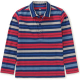 Long Sleeve Striped Polo, Multi