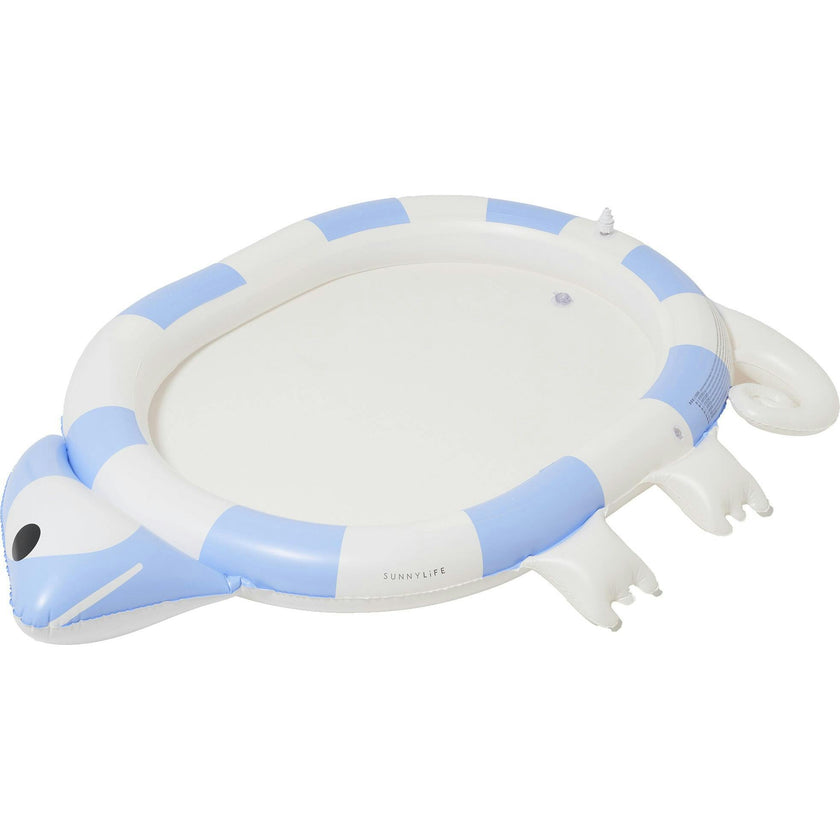 Kids Sprinkler Mat: Into The Wild Blue Lizard