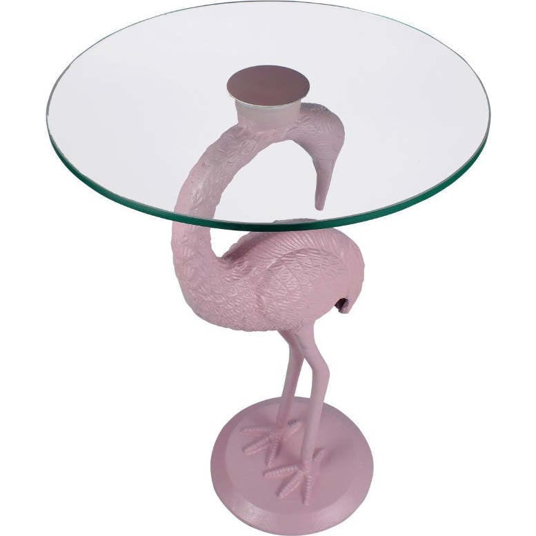 Blanche 25" Classic Mid-Century Glass Top End Table