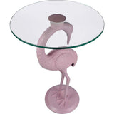 Blanche 25" Classic Mid-Century Glass Top End Table