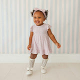 Andina Rose Pointelle Ruffled Bodysuit Dress