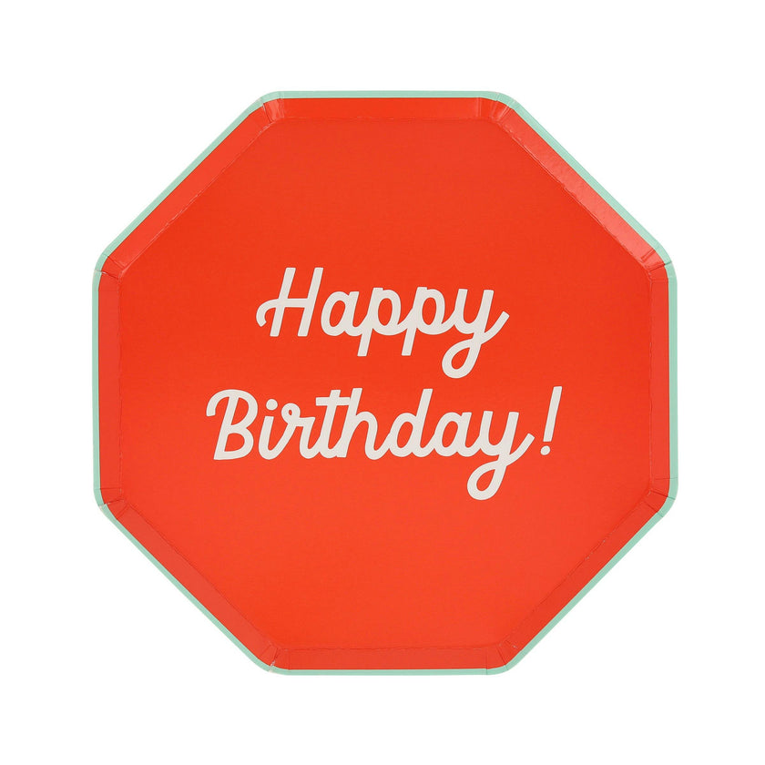 Mixed Happy Birthday Side Plates