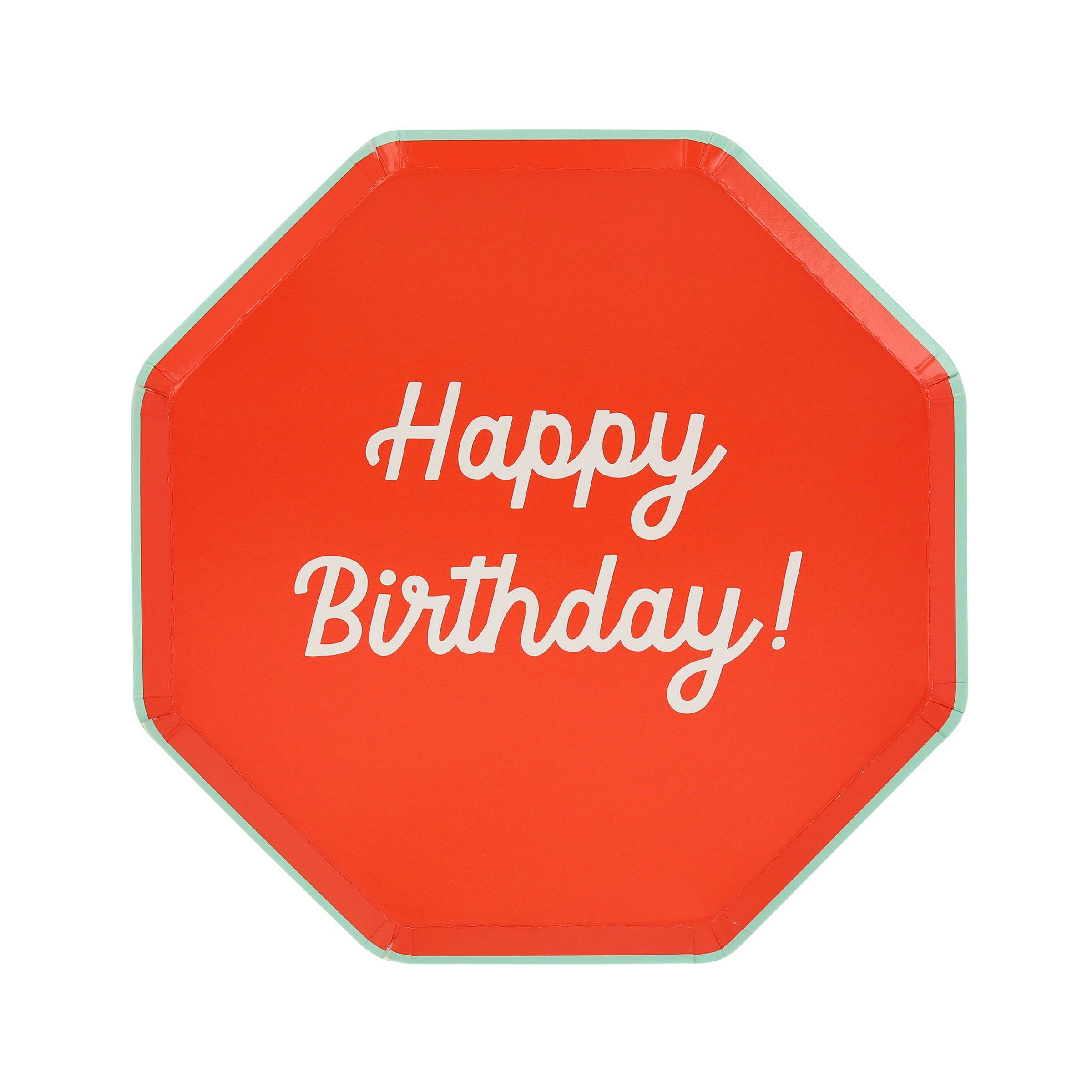 Mixed Happy Birthday Side Plates