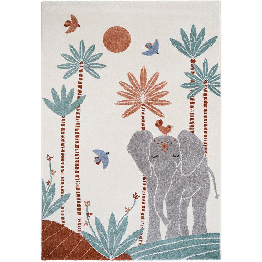 Malena Velvet Graphic Print Rectangular Rug