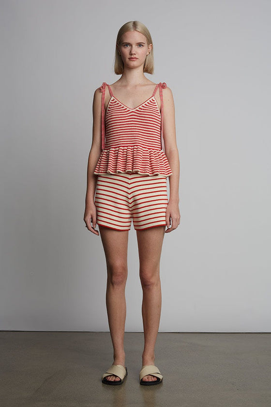 MALI STRIPE CAMI | IVORY + ROSSO STRIPE