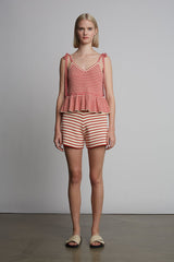 MALI STRIPE CAMI | IVORY + ROSSO STRIPE