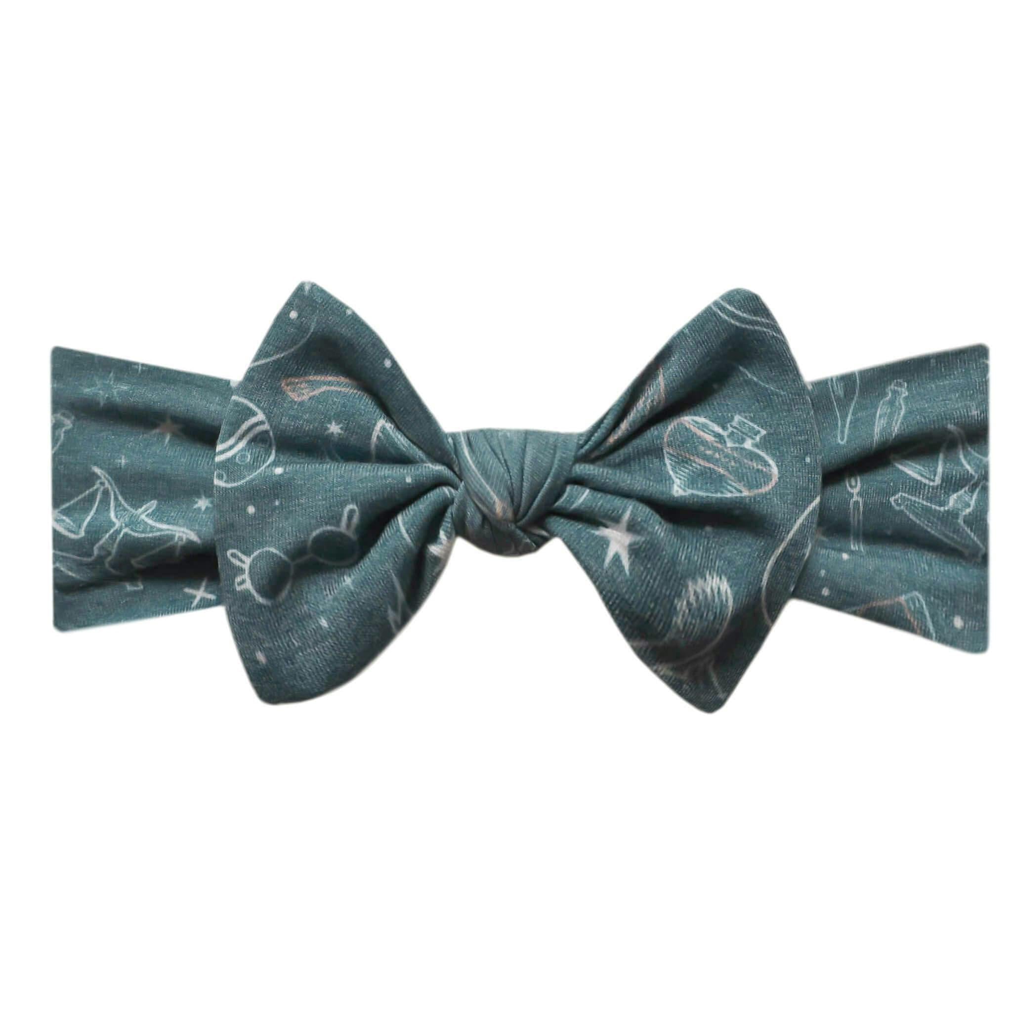 Knit Headband Bow - Hogwarts