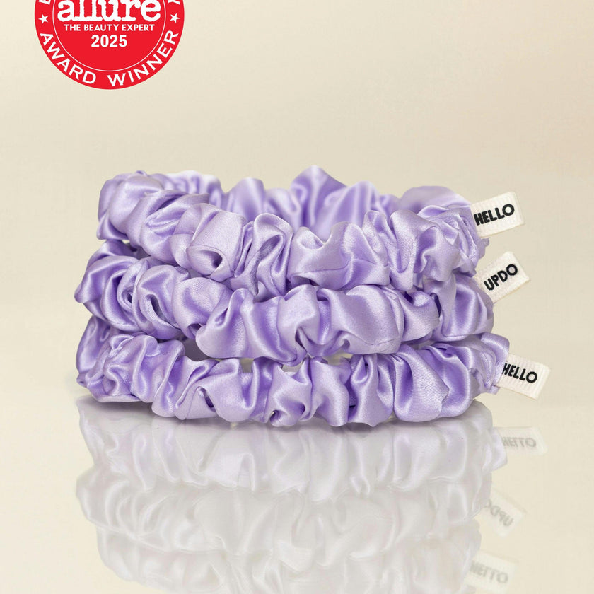 Lilac Silk Scrunchies