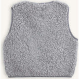 children's merino wool vest - stone grey