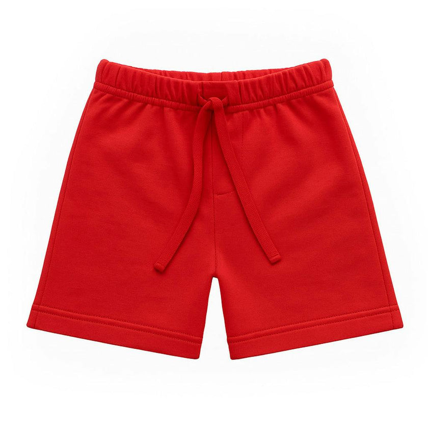Red French Terry Pull-On Short