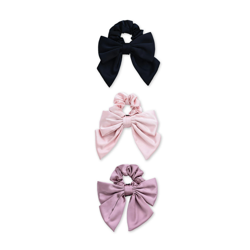 Bow Accent Scrunchie Set
