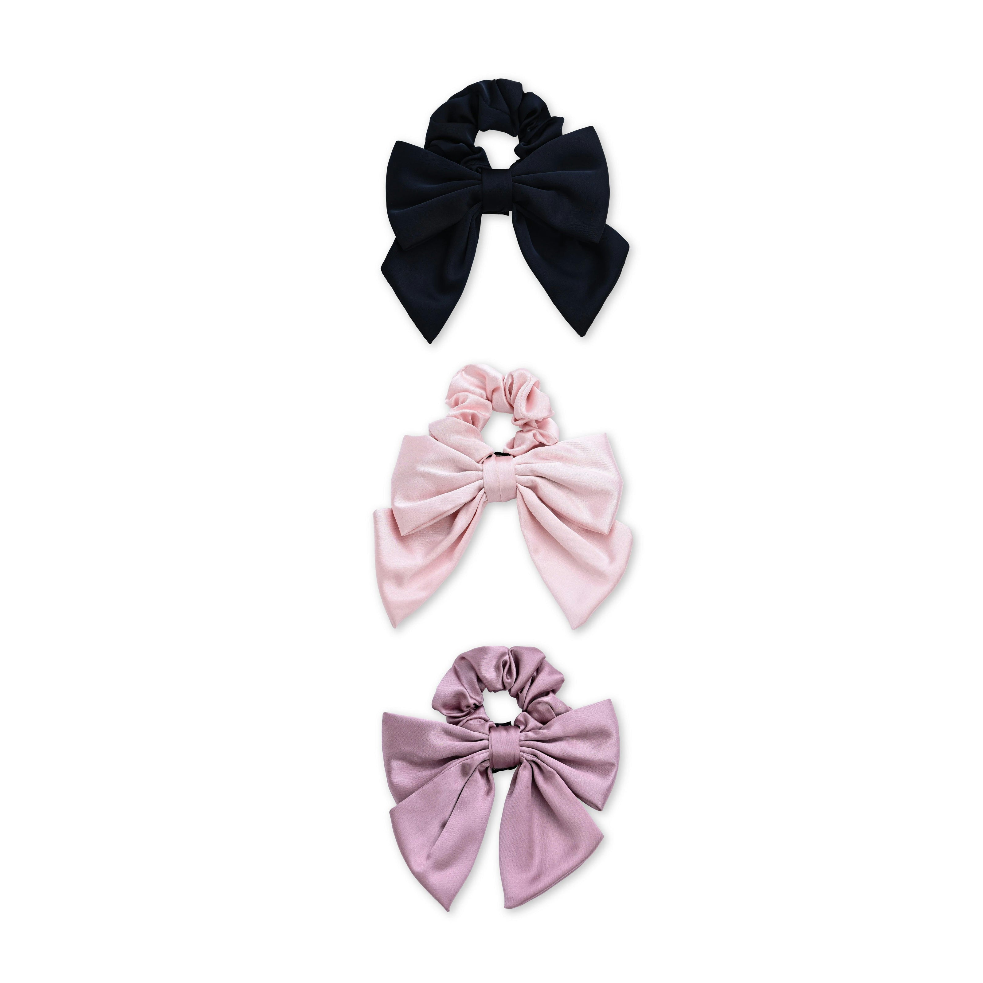 Bow Accent Scrunchie Set