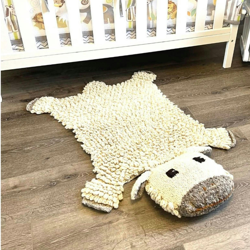 Organic Wool Play Mat + Nursery Rug  | Sheep