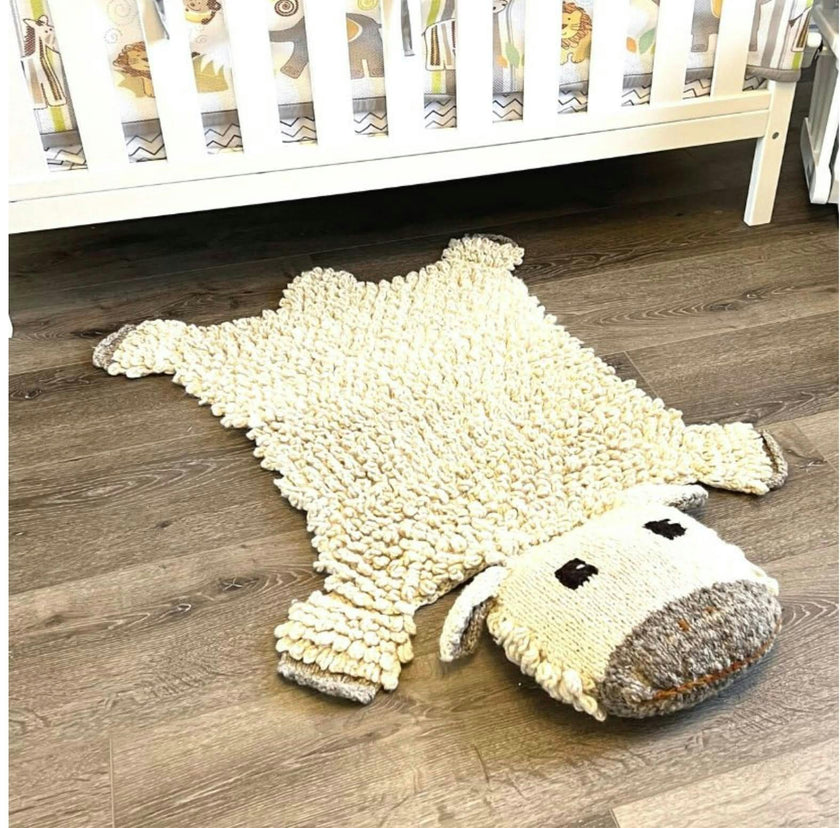 Organic Wool Play Mat + Nursery Rug  | Sheep