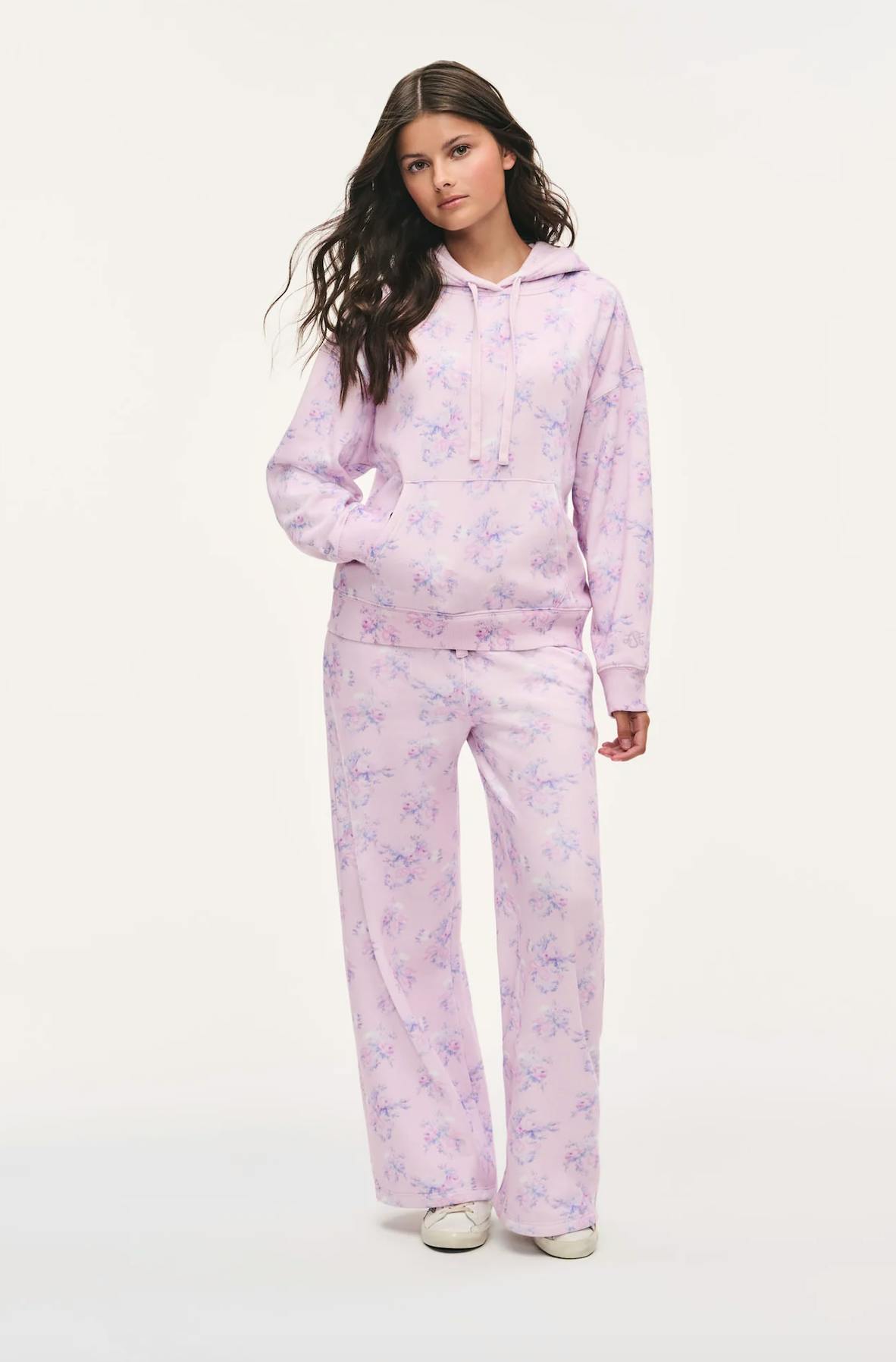 Selbie Tween Sweatpant, Iced Mauve Floral