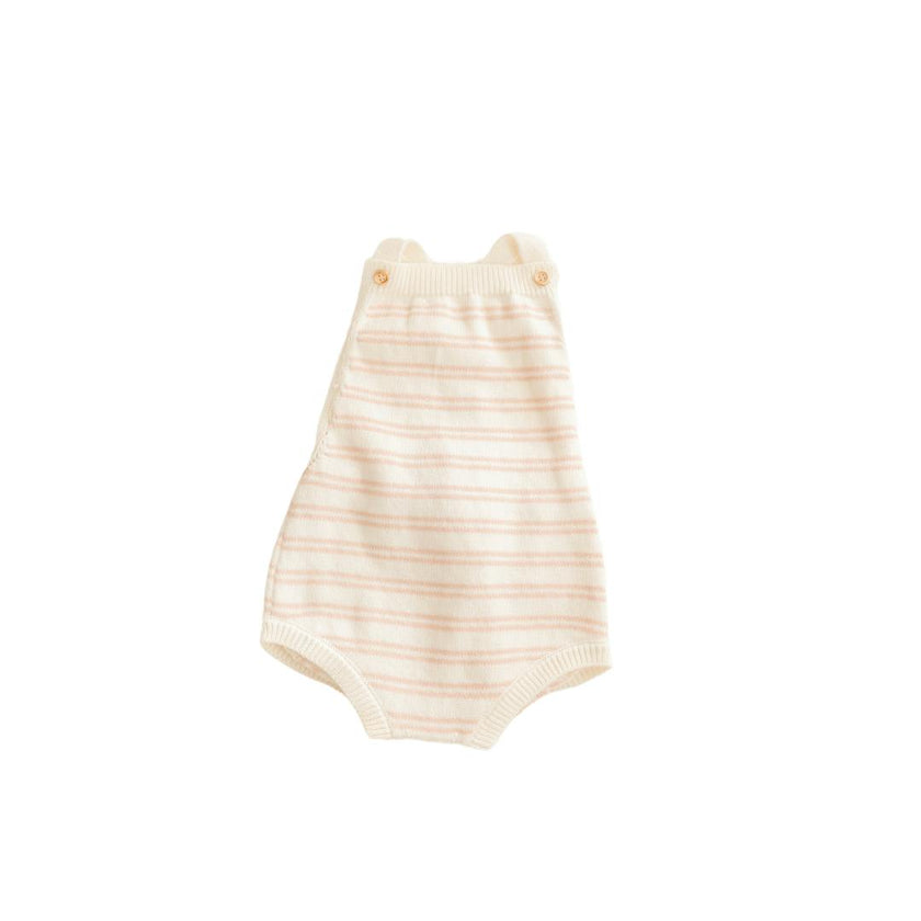 Organic Cotton Stripe Knit Bubble Romper