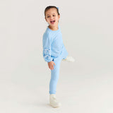 Edda Blue French Terry Bow Sweatshirt Jogger Set