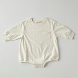 Harley Pocket Romper in Marshmallow