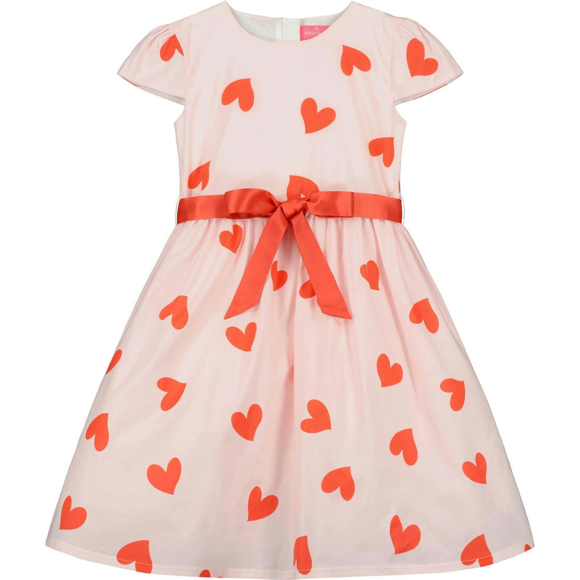 Love Heart Valentines Party Dress With Bow