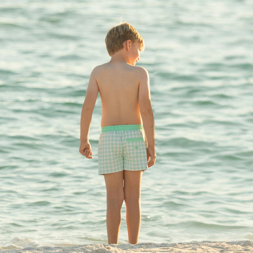 Tatum Trunks in Harbour Breeze Gingham