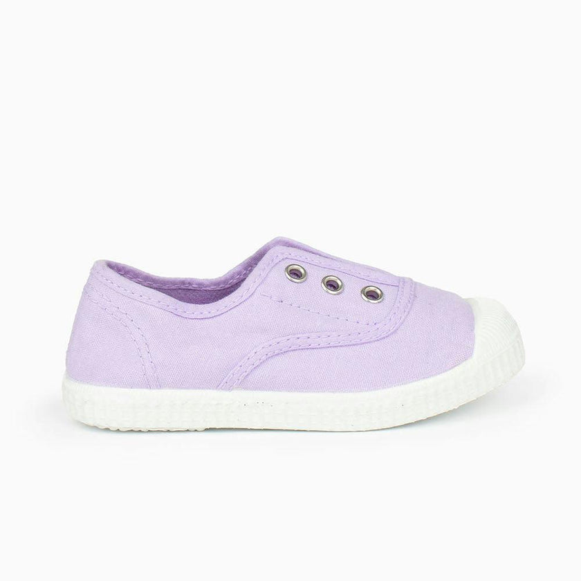 Hampton Canvas Plum Plimsolls in Lavender